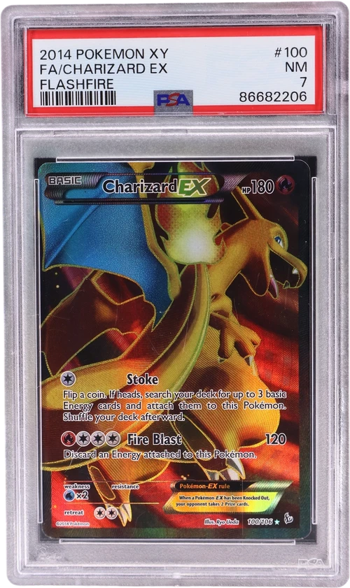 2014 Pokemon Xy Flashfire #100 Full Art / Charizard Ex