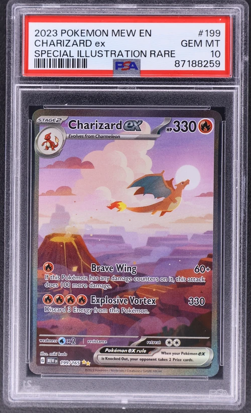 2023 Pokemon Mew En-151 #199 Charizard Ex Special Illustration Rare (PSA 10)