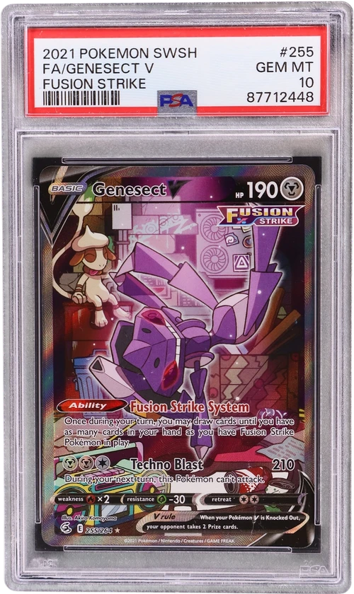 2021 Pokemon Sword & Shield Fusion Strike #255 Full Art / Genesect V