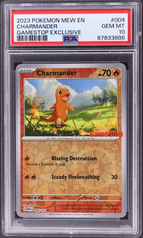 2023 Pokemon Mew En-151 #004 Charmander Gamestop Exclusive