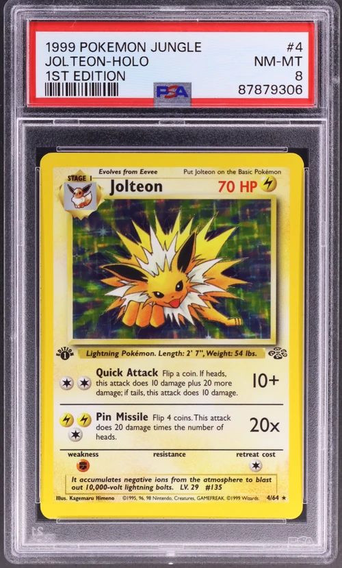 1999 Pokemon Jungle #4 Jolteon-Holo 1st Edition