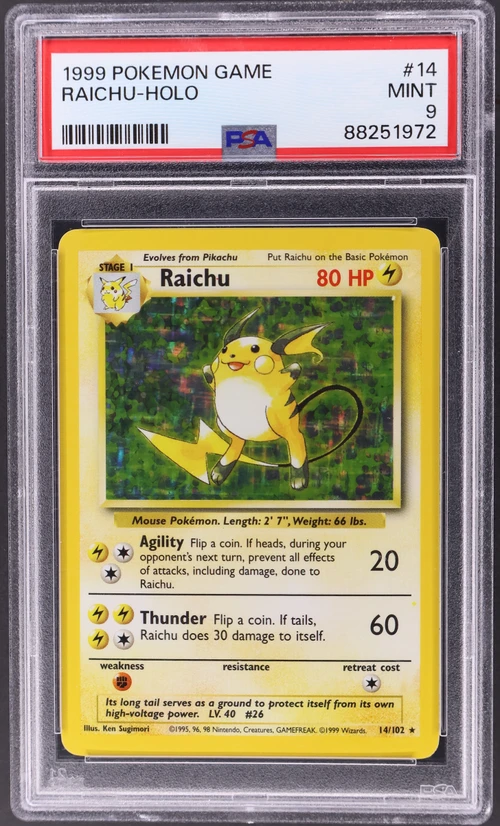 1999 Pokemon Game #14 Raichu-Holo