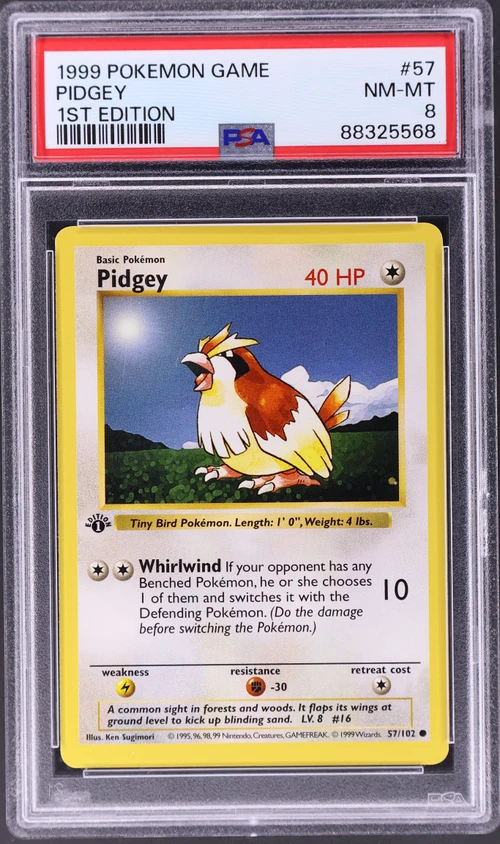 1999 Pokemon Game #57 Pidgey 1st Edition