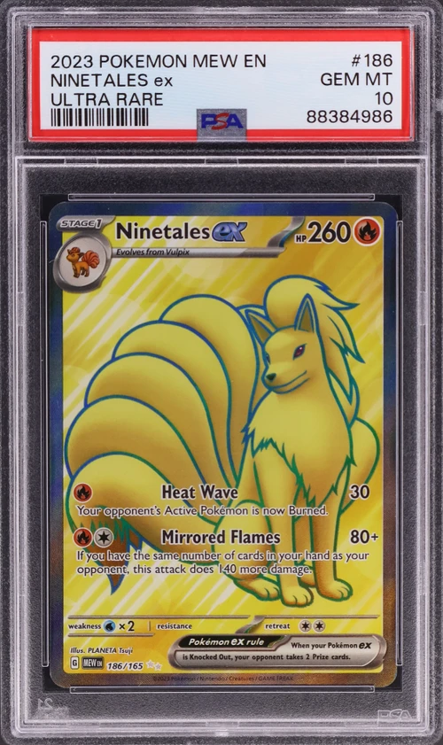 2023 Pokemon Mew En-151 #186 Ninetales Ex Ultra Rare