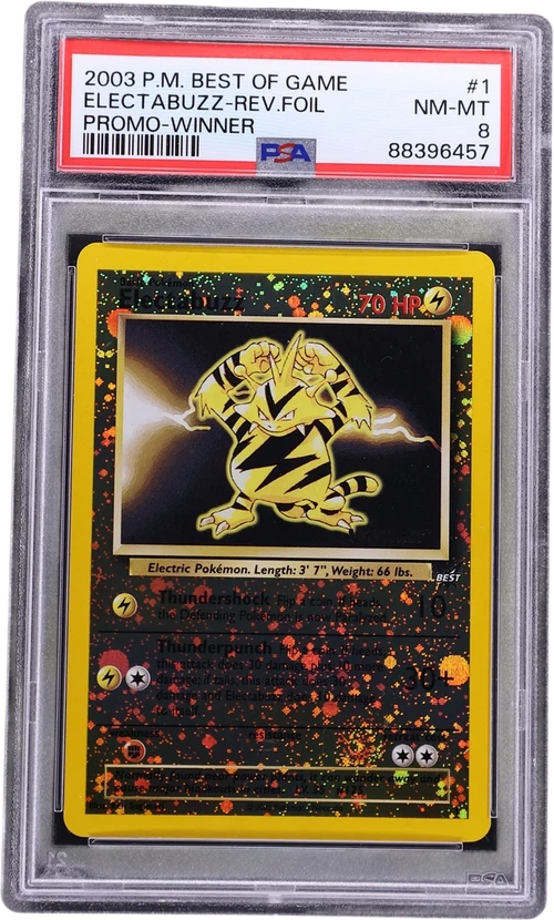 2003 Pokemon Best of Game Promo #1 Electabuzz-Reverse Foil Winner
