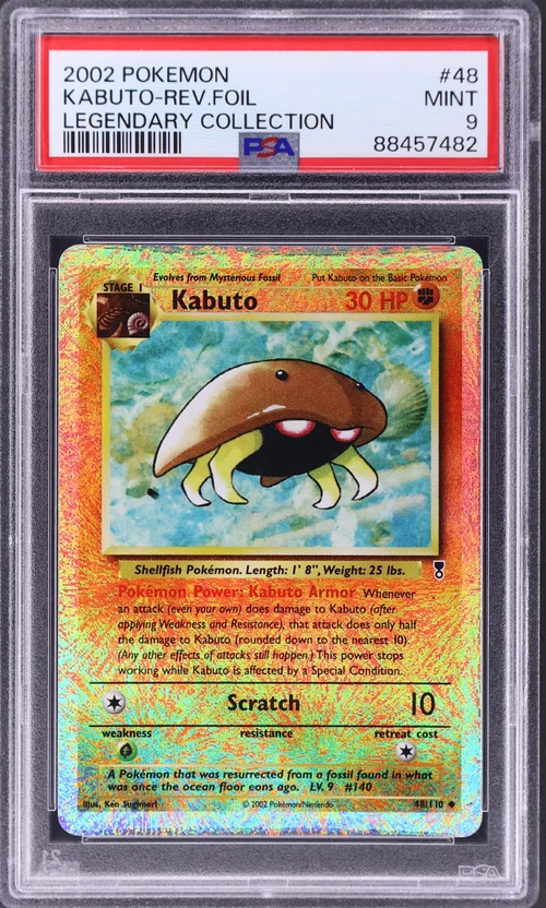2002 Pokemon Legendary Collection #48 Kabuto-Reverse Foil