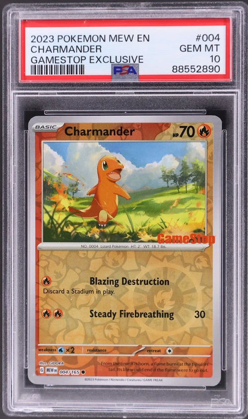2023 Pokemon Mew En-151 #004 Charmander Gamestop Exclusive