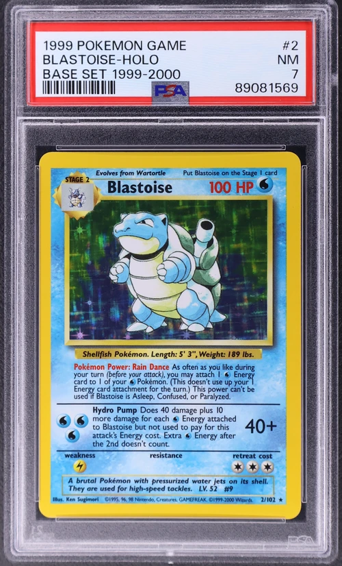 1999 Pokemon Game #2 Blastoise-Holo Base Set 1999-2000