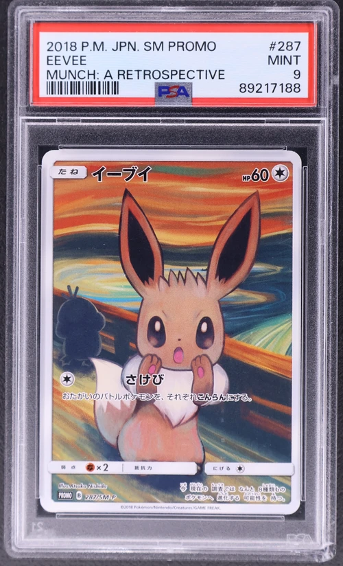 2018 Pokemon Japanese Sm Promo #287 Eevee Munch: a Retrospective (PSA 9)