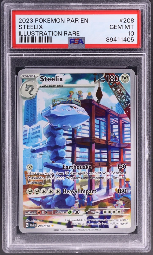2023 Pokemon Par En-Paradox Rift #208 Steelix Illustration Rare