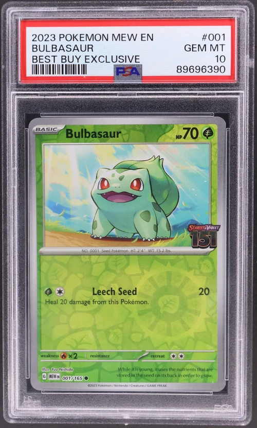2023 Pokemon Mew En-151 #001 Bulbasaur Best Buy Exclusive