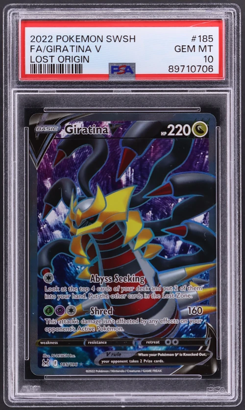 2022 Pokemon Sword & Shield Lost Origin #185 Full Art / Giratina V