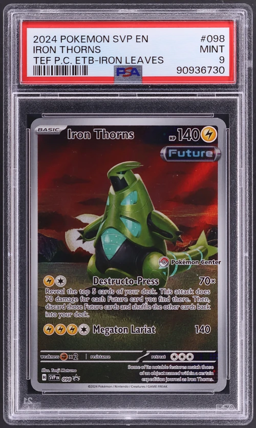 2024 Pokemon Svp En-Sv Black Star Promo #098 Iron Thorns Temporal Forces Pokemon Center Elite Trainer Box-Iron Leaves