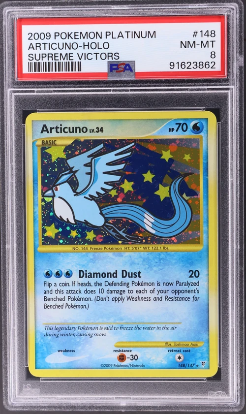 2009 Pokemon Platinum Supreme Victors #148 Articuno-Holo (PSA 8)