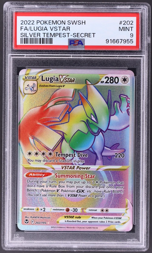 2022 Pokemon Sword & Shield Silver Tempest #202 Full Art / Lugia Vstar Secret
