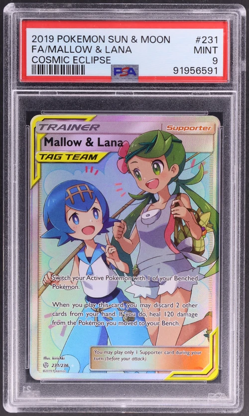 2019 Pokemon Sun & Moon Cosmic Eclipse #231 Full Art / Mallow & Lana