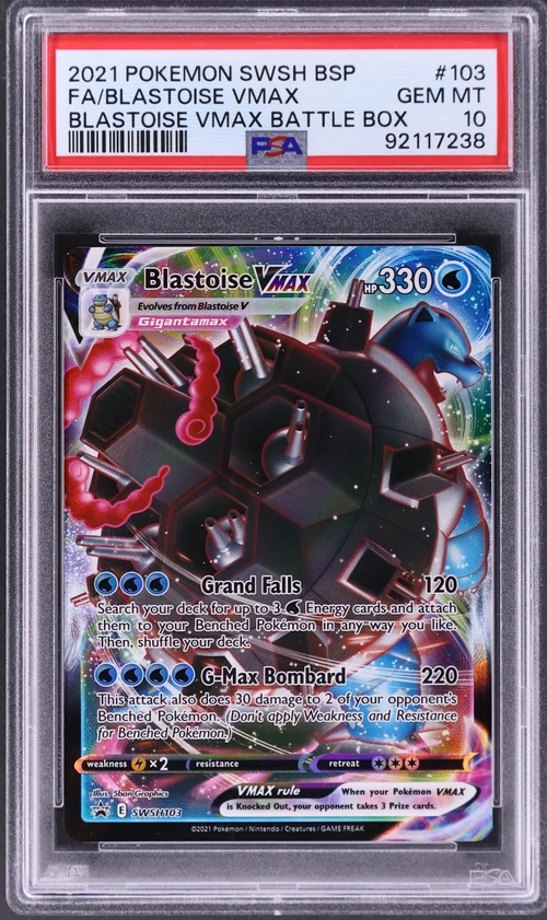 2021 Pokemon Swsh Black Star Promo #103 Full Art / Blastoise Vmax Blastoise Vmax Battle Box