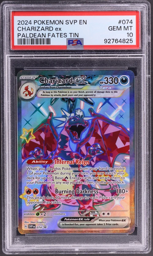 2024 Pokemon Svp En-Sv Black Star Promo #074 Charizard Ex Paldean Fates Tin