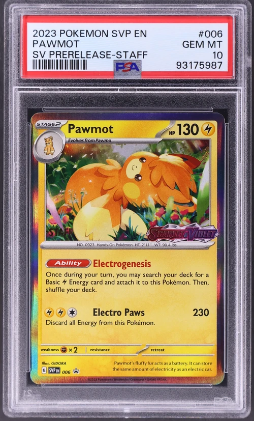 2023 Pokemon Svp En-Sv Black Star Promo #006 Pawmot Scarlet & Violet Prerelease-Staff