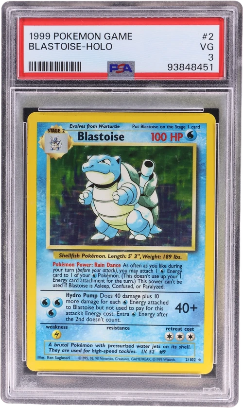 1999 Pokemon Game #2 Blastoise-Holo