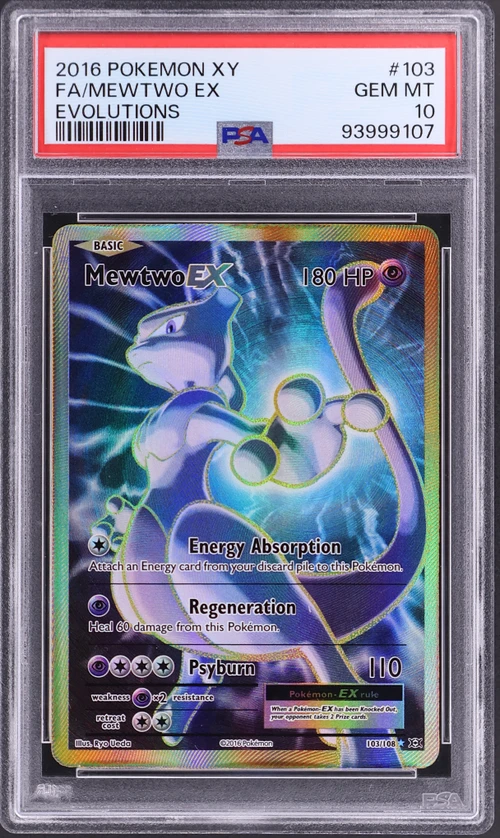 2016 Pokemon Xy Evolutions #103 Full Art / Mewtwo Ex