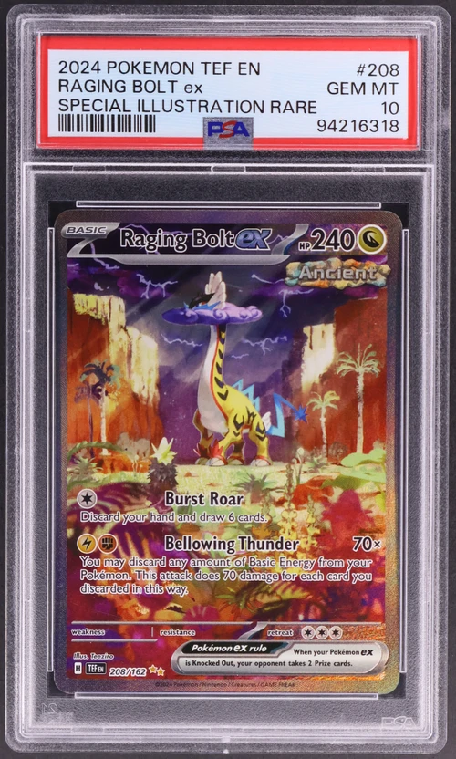 2024 Pokemon Tef En-Temporal Forces #208 Raging Bolt Ex Special Illustration Rare