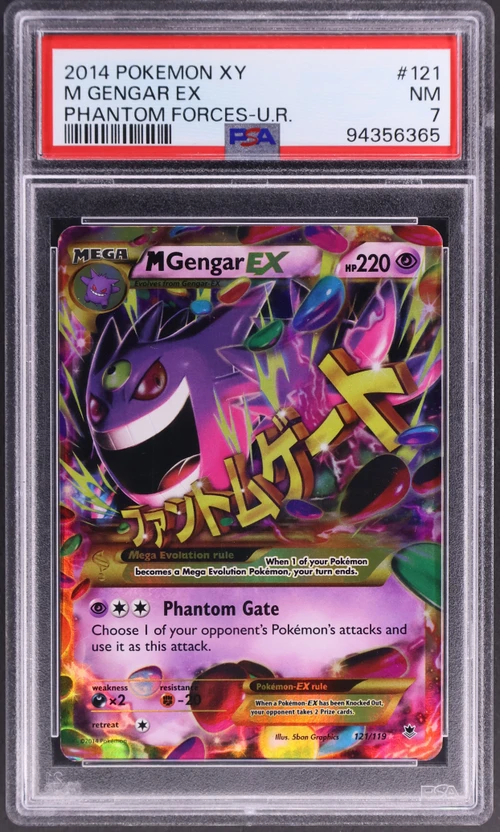 2014 Pokemon Xy Phantom Forces #121 M Gengar Ex Ultra Rare