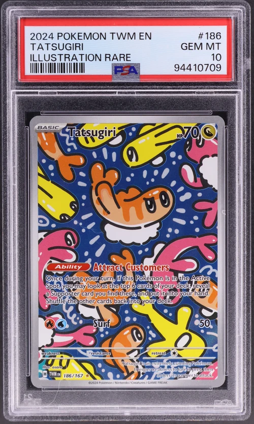 2024 Pokemon Twm En-Twilight Masquerade #186 Tatsugiri Illustration Rare