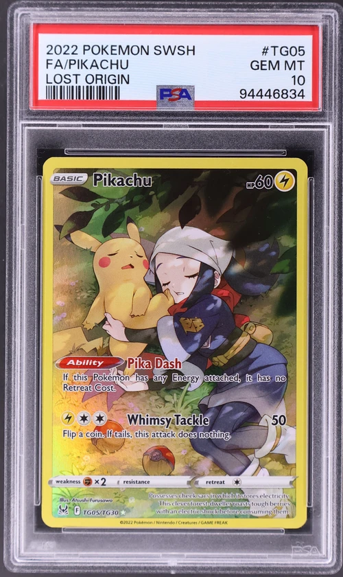 2022 Pokemon Sword & Shield Lost Origin #TG05 Full Art / Pikachu