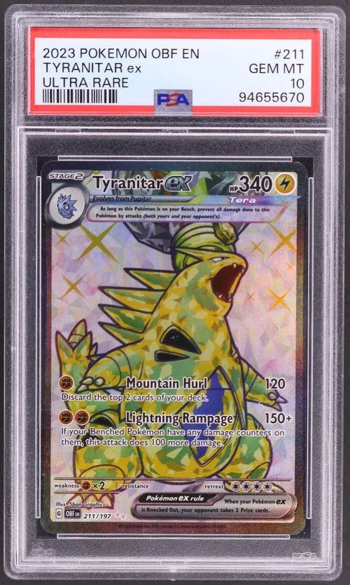 2023 Pokemon Obf En-Obsidian Flames #211 Tyranitar Ex Ultra Rare
