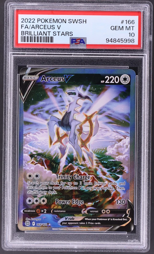 2022 Pokemon Sword & Shield Brilliant Stars #166 Full Art / Arceus V