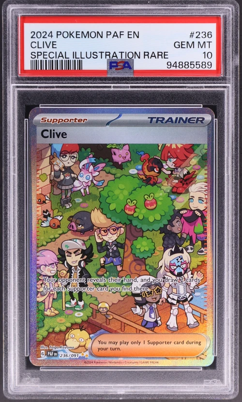 2024 Pokemon Paf En-Paldean Fates #236 Clive Special Illustration Rare