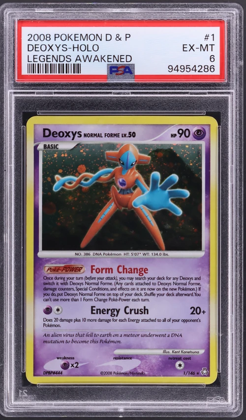2008 Pokemon Diamond & Pearl Legends Awakened #1 Deoxys-Holo