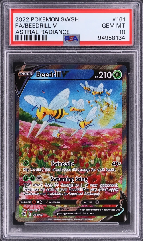 2022 Pokemon Sword & Shield Astral Radiance #161 Full Art / Beedrill V