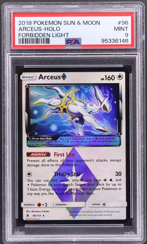 2018 Pokemon Sun & Moon Forbidden Light #96 Arceus-Holo