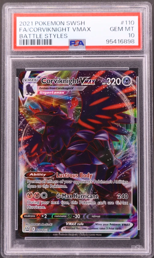 2021 Pokemon Sword & Shield Battle Styles #110 Full Art / Corviknight Vmax