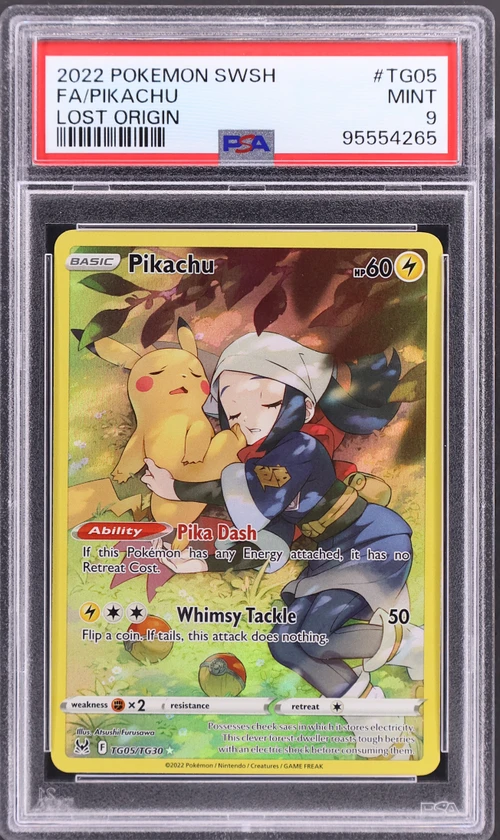 2022 Pokemon Sword & Shield Lost Origin #TG05 Full Art / Pikachu