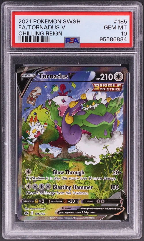 2021 Pokemon Sword & Shield Chilling Reign #185 Full Art / Tornadus V