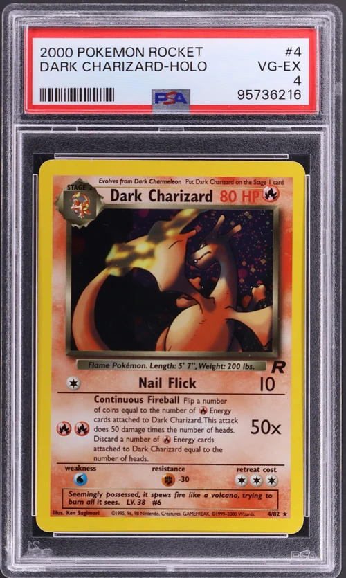 2000 Pokemon Rocket #4 Dark Charizard-Holo
