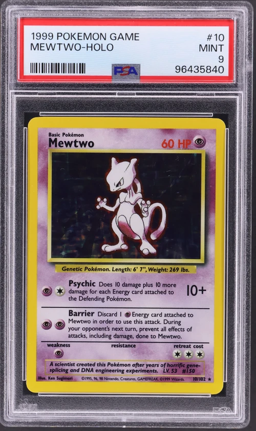 1999 Pokemon Game #10 Mewtwo-Holo