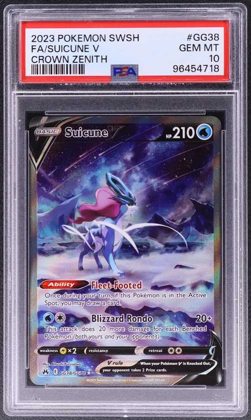 2023 Pokemon Sword and Shield Crown Zenith #GG38 Full Art / Suicune V
