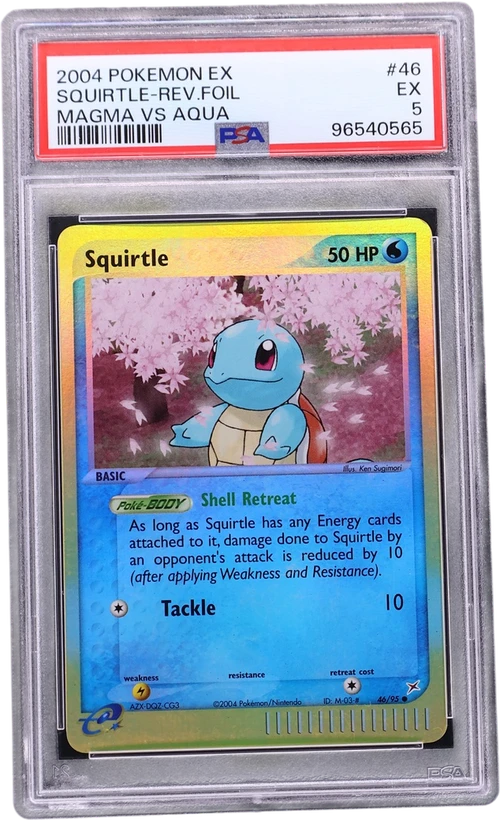 2004 Pokemon Ex Team Magma Vs Team Aqua #46 Squirtle-Reverse Foil