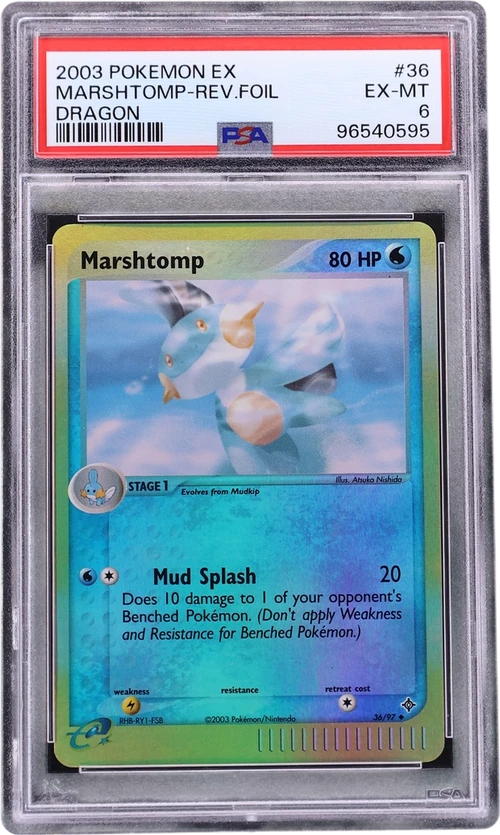 2003 Pokemon Ex Dragon #36 Marshtomp-Reverse Foil