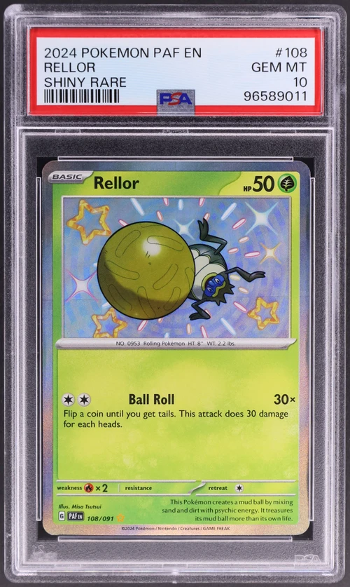 2024 Pokemon Paf En-Paldean Fates #108 Rellor Shiny Rare