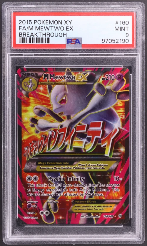 2015 Pokemon Xy Breakthrough #160 Full Art / M Mewtwo Ex
