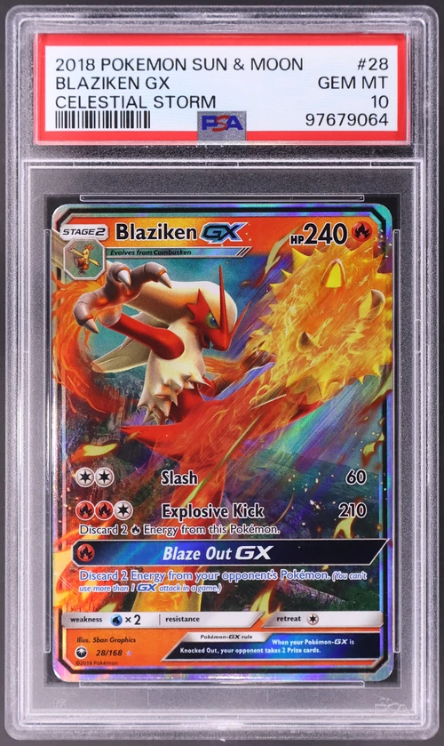 2018 Pokemon Sun & Moon Celestial Storm #28 Blaziken Gx