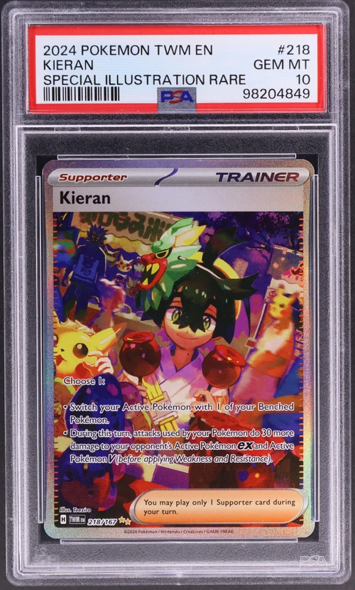 2024 Pokemon Twm En-Twilight Masquerade #218 Kieran Special Illustration Rare