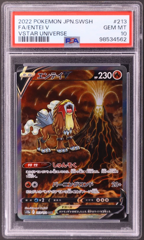 2022 Pokemon Japanese Sword & Shield Vstar Universe #213 Full Art / Entei V