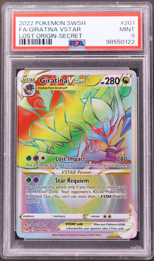 2022 Pokemon Sword & Shield Lost Origin #201 Full Art / Giratina Vstar Secret