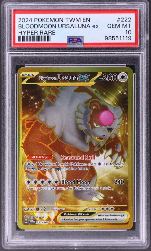 2024 Pokemon Twm En-Twilight Masquerade #222 Bloodmoon Ursaluna Ex Hyper Rare